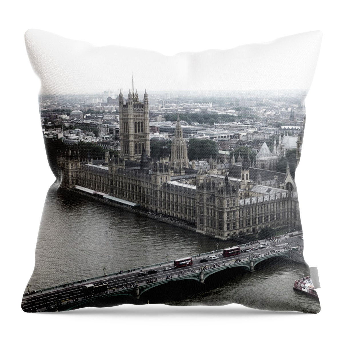 Connie Handscomb Throw Pillow featuring the photograph Old London .. New London by Connie Handscomb