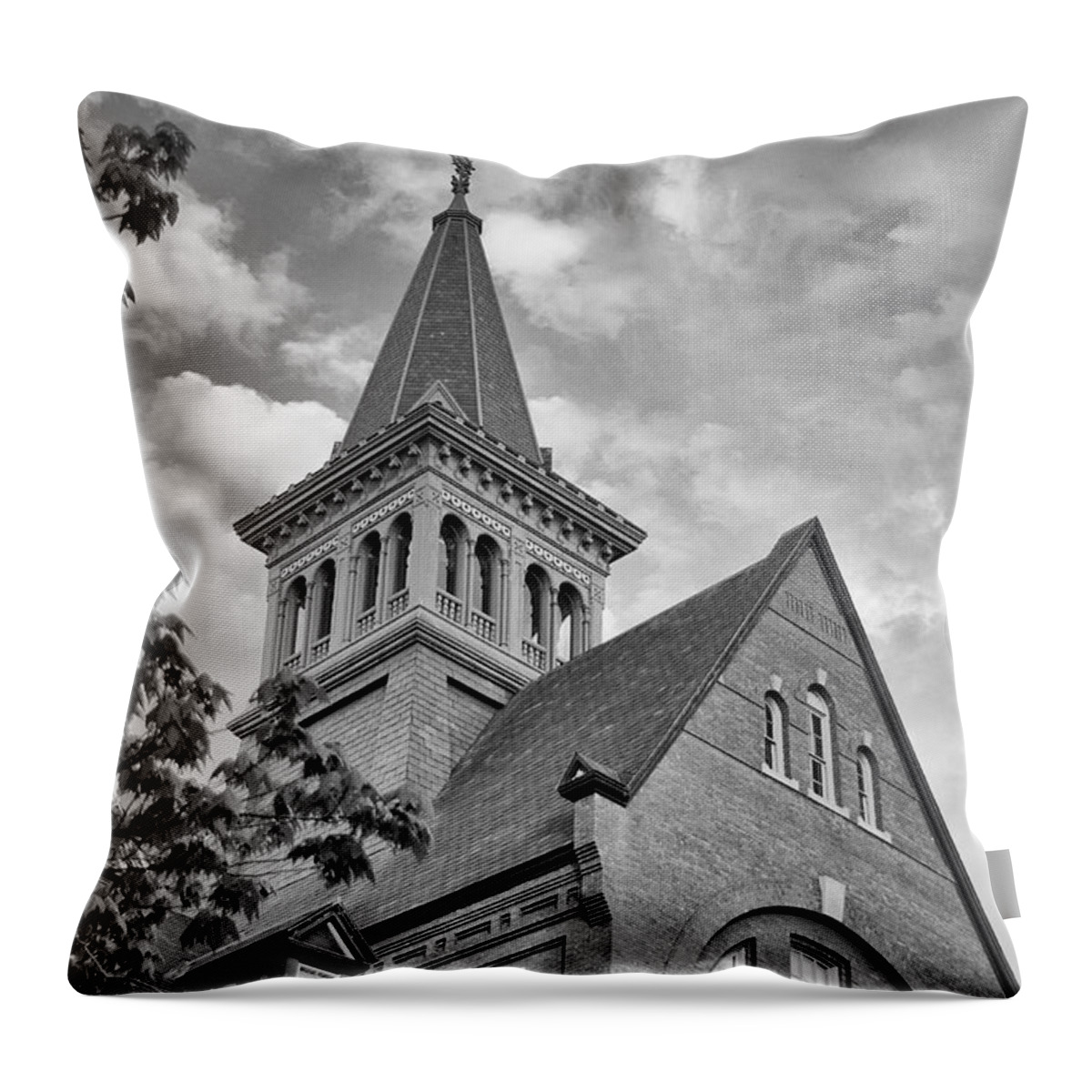 Burlington Throw Pillow featuring the photograph Old Mill at UVM 7D09257 by Guy Whiteley