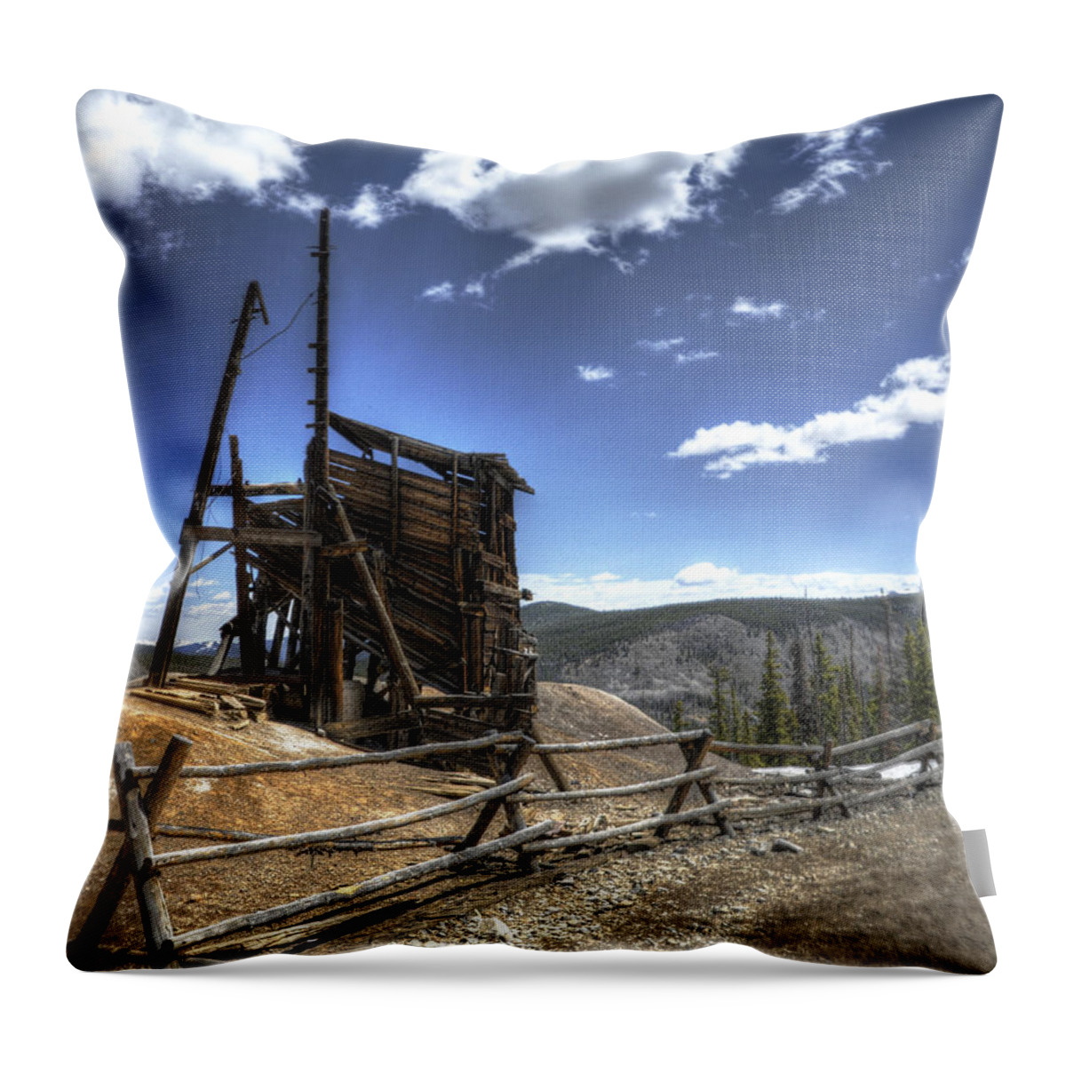 Mine Throw Pillow featuring the photograph Old Mine 1 by Paul Beckelheimer
