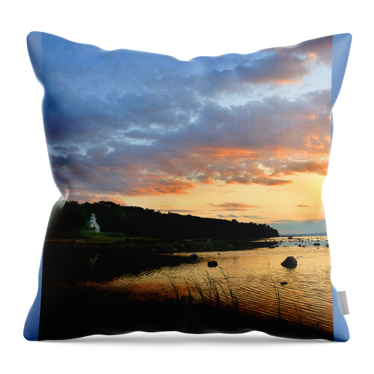 Old Mission Point Throw Pillow featuring the photograph Old Mission Point by Jamieson Brown