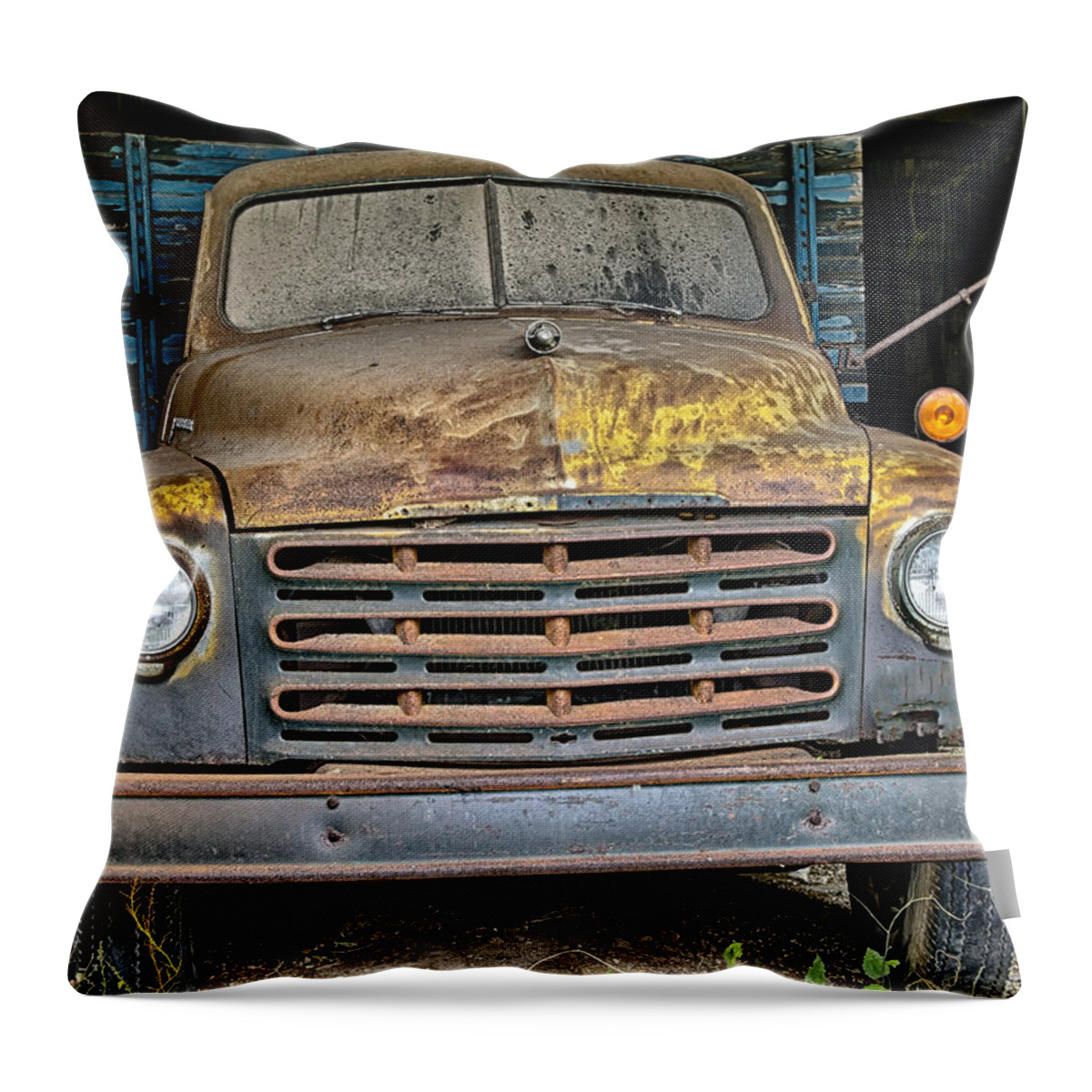 Old Throw Pillow featuring the photograph Old truck by David Kay