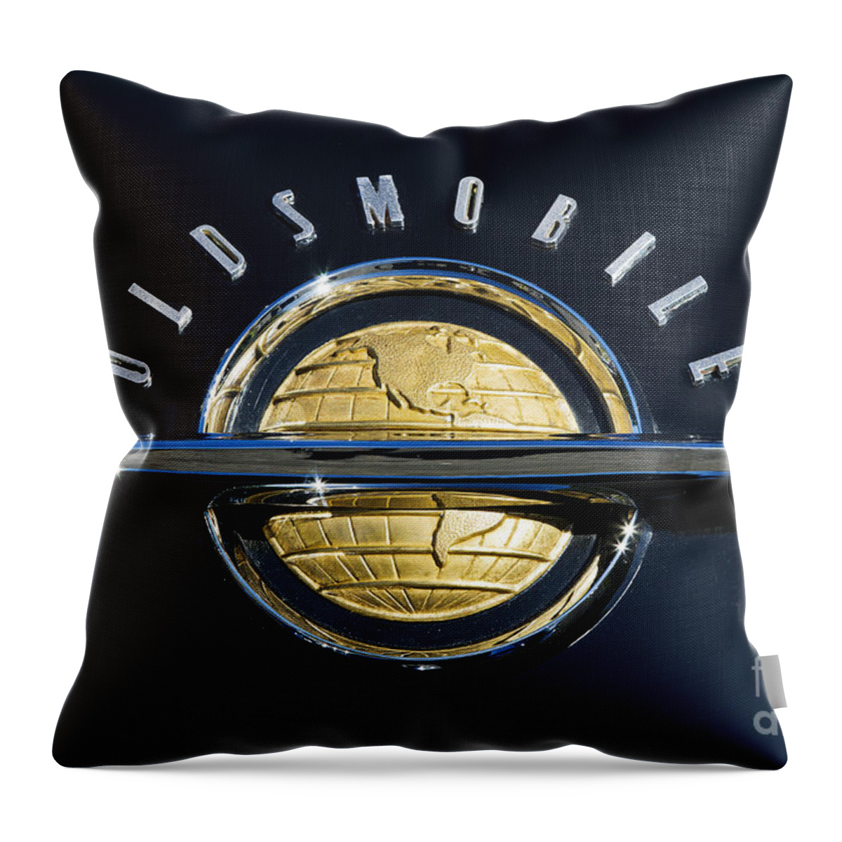 1951 Oldsmobile Throw Pillow featuring the photograph Oldsmobile by Dennis Hedberg