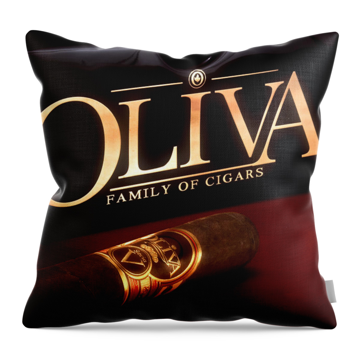 Oliva Throw Pillow featuring the photograph Oliva Cigar Still Life by Tom Mc Nemar