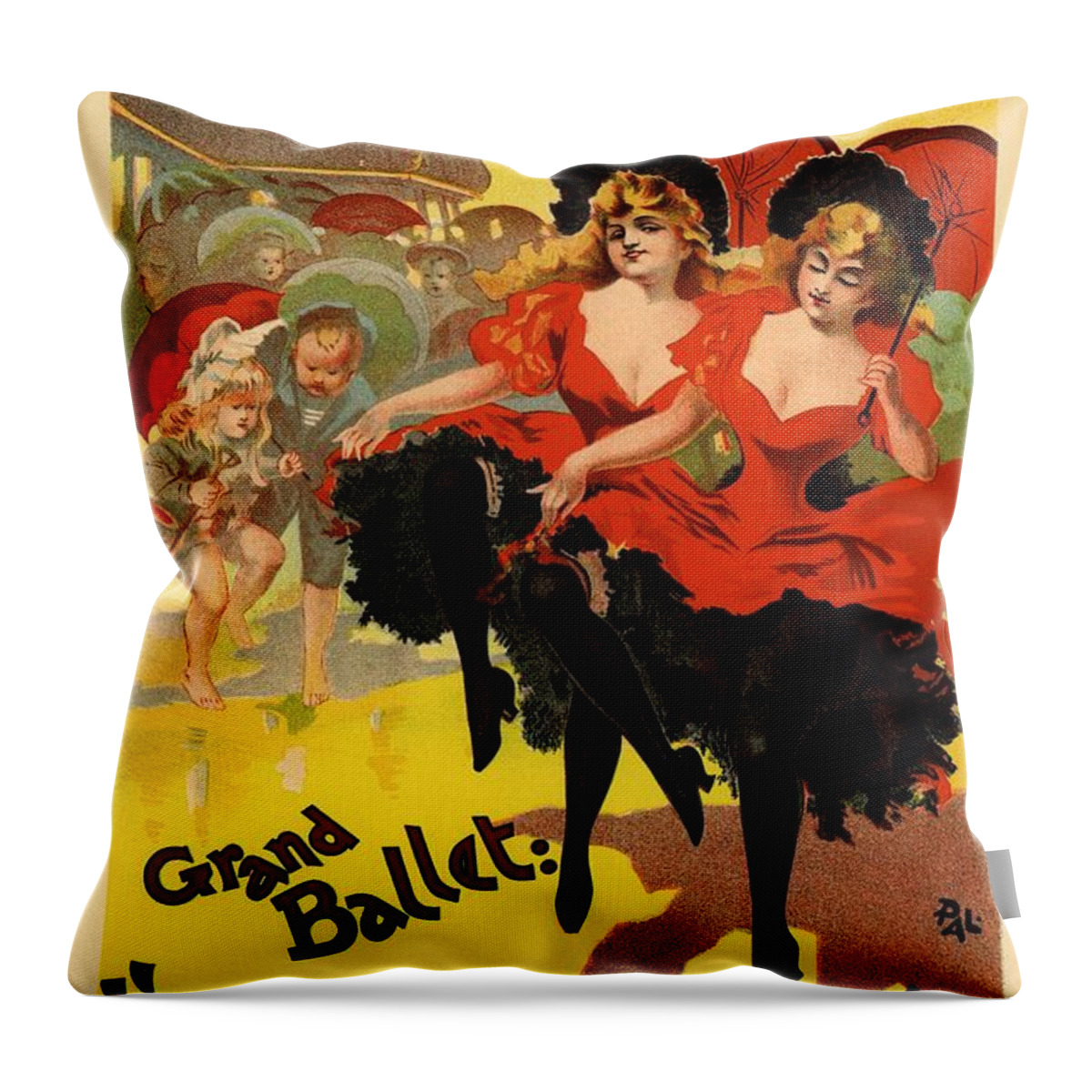 Poster Throw Pillow featuring the photograph Olympia Grand Ballet Brighton by Gianfranco Weiss