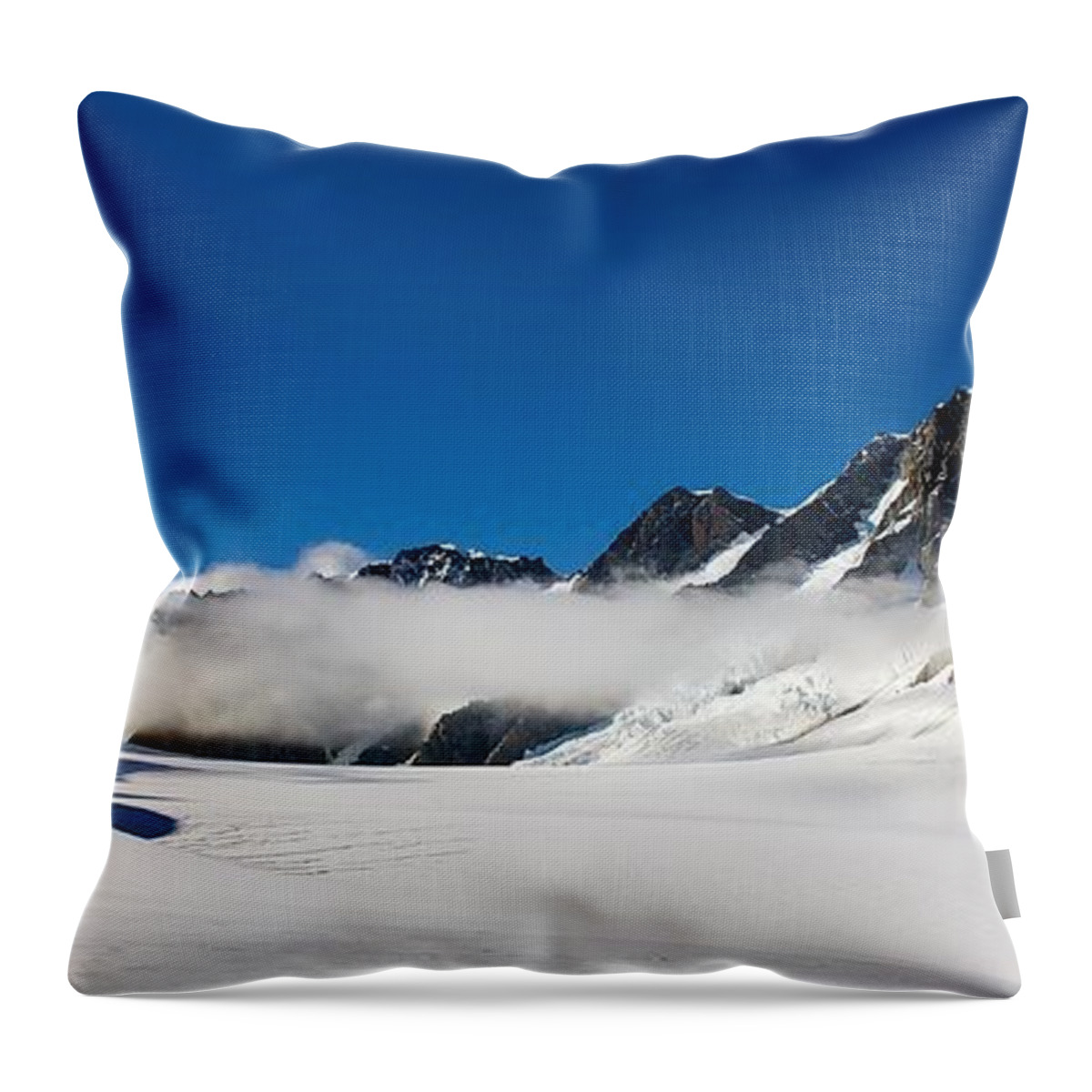 New Zealand Throw Pillow featuring the photograph On Fox Glacier by Stuart Litoff