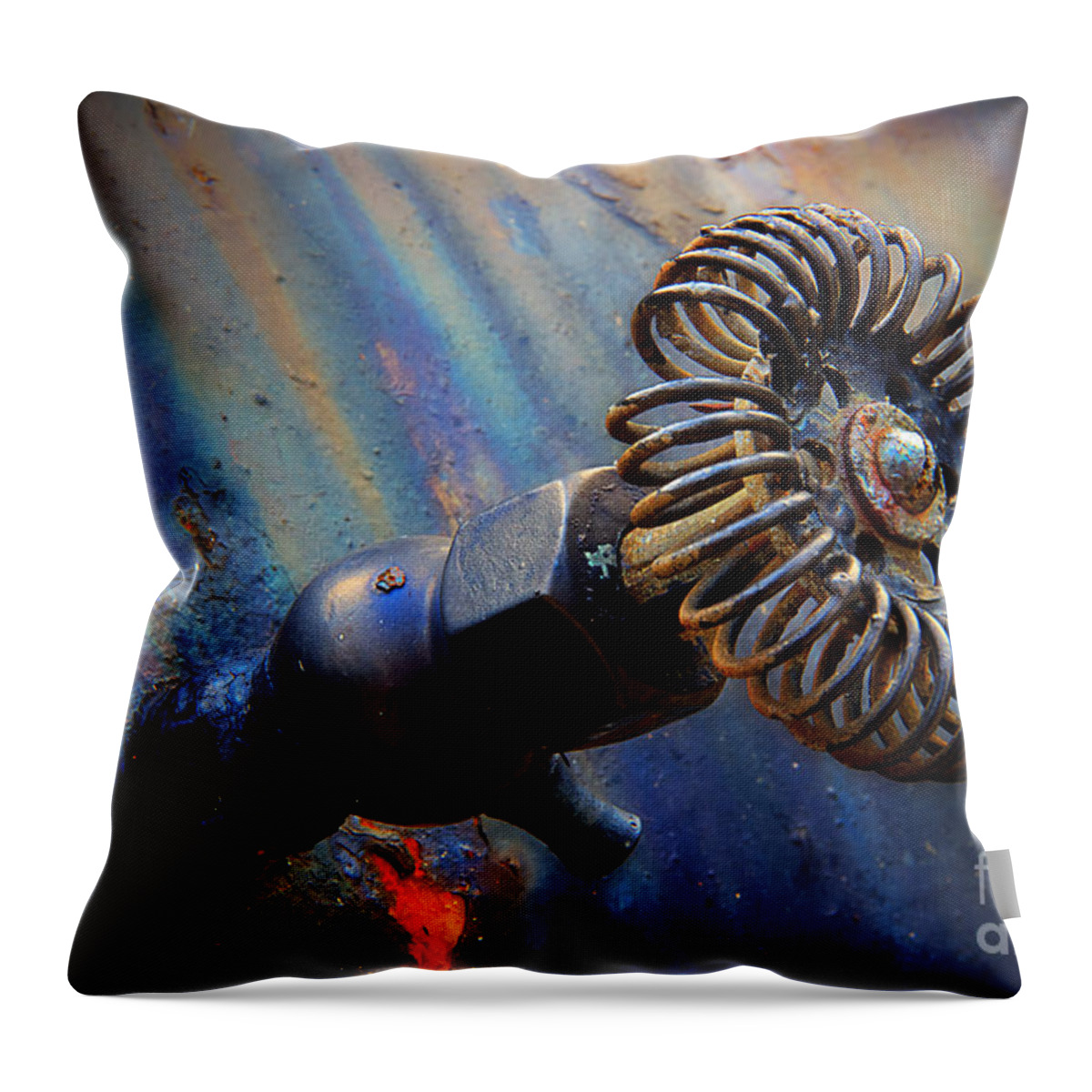 Steam Valve Shutoff Throw Pillow featuring the photograph On Or Off by Michael Eingle
