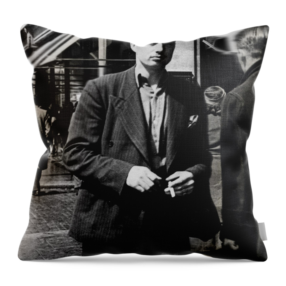Regent Street Throw Pillow featuring the painting On Regent Street by Charles Stuart