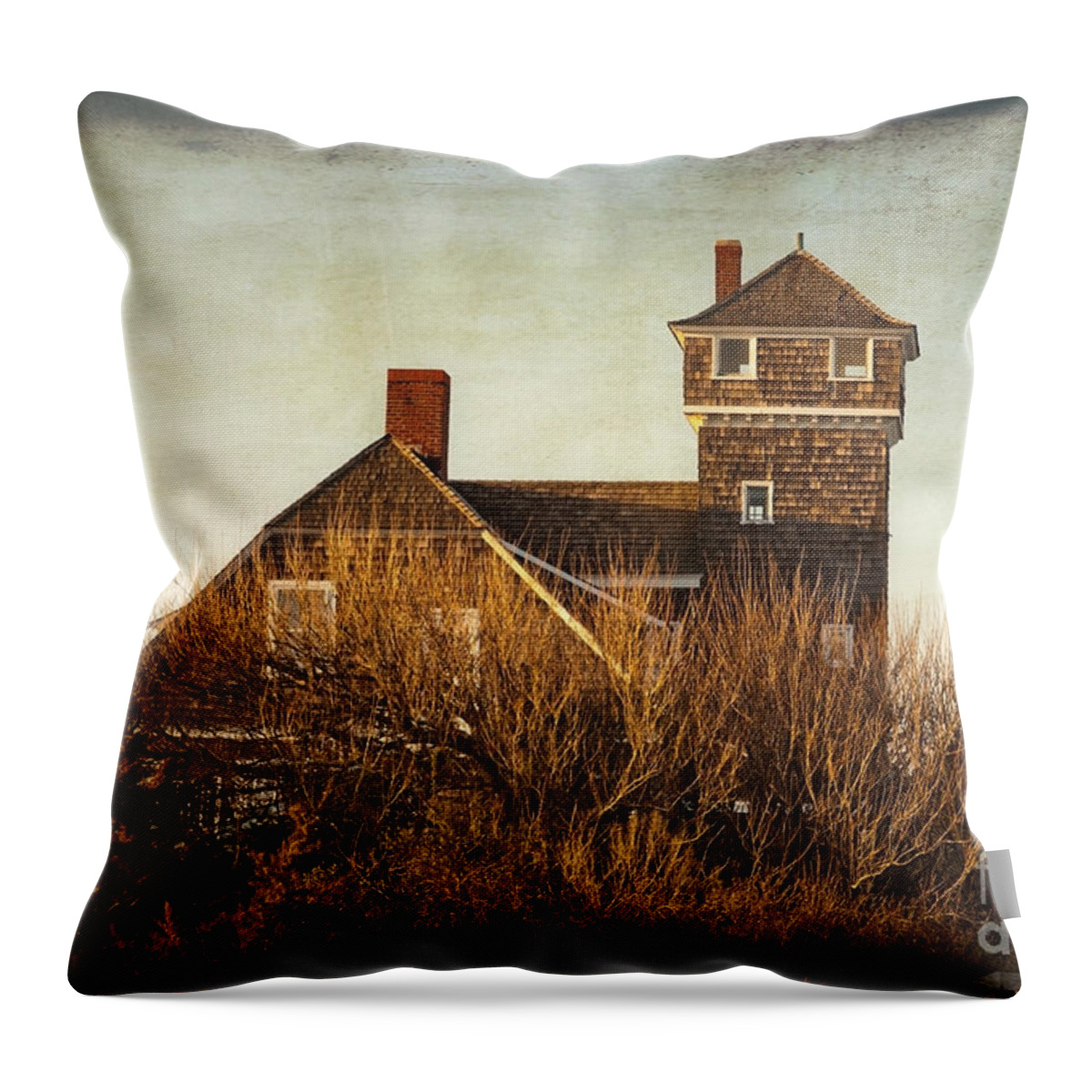 Sandy Hook Throw Pillow featuring the photograph On the Hook by Debra Fedchin