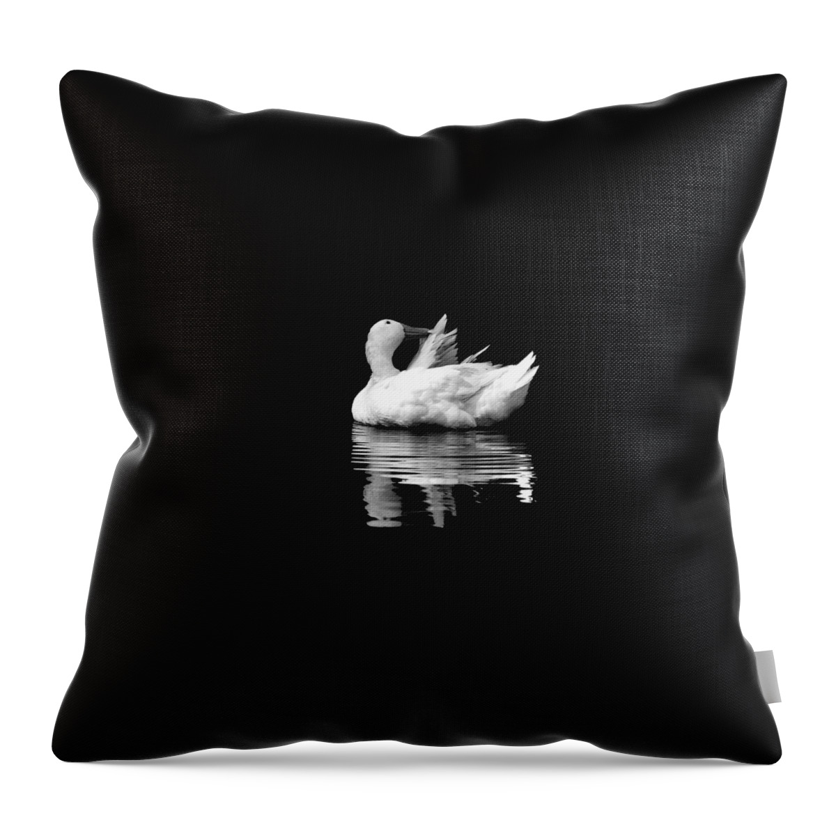 Animals Throw Pillow featuring the photograph On The Pond by Charlotte Schafer