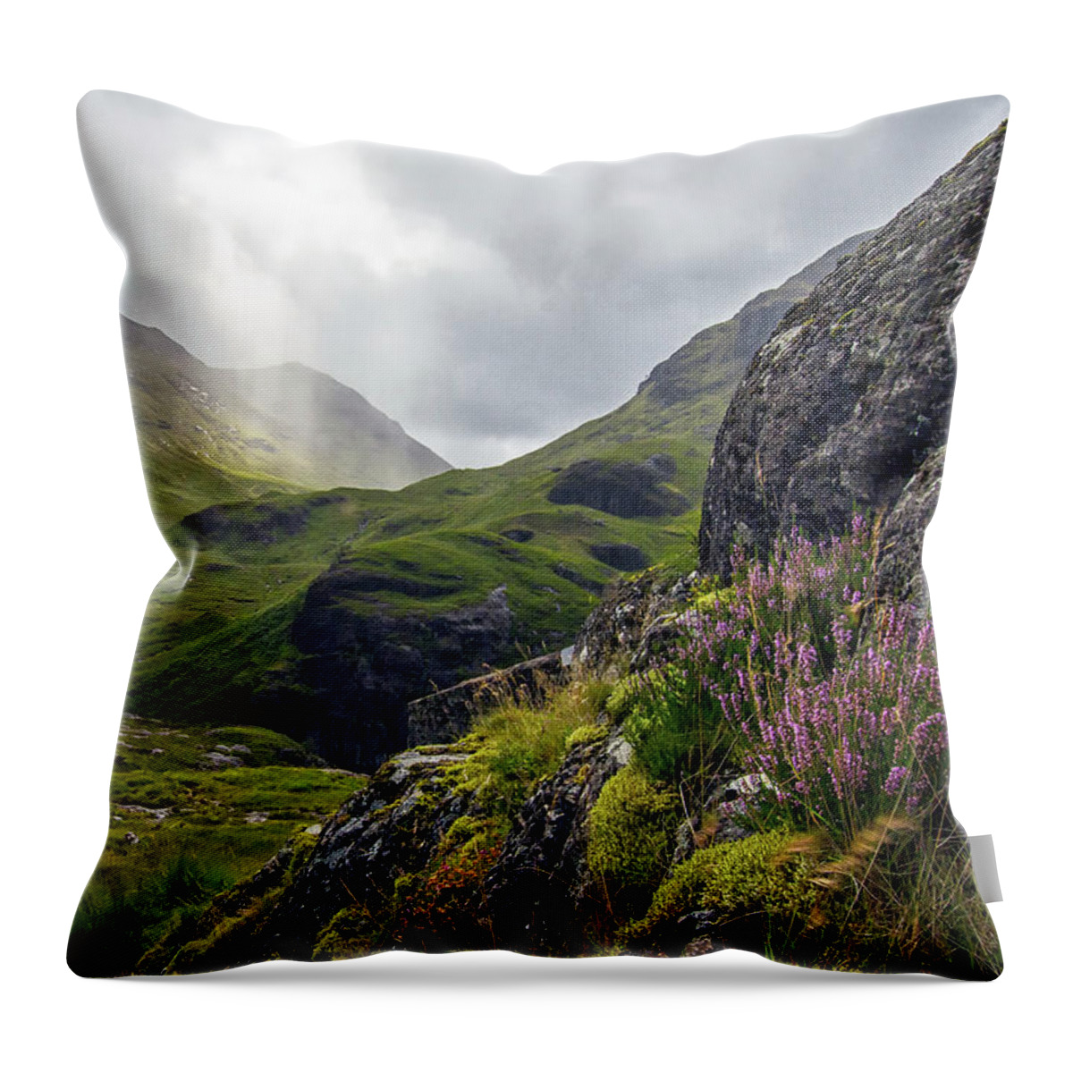 Scenics Throw Pillow featuring the photograph On-the-rocks by Photograph Mike Whittaker