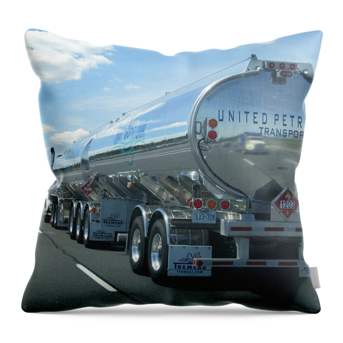 Truck Throw Pillow featuring the photograph On The Way by Jieming Wang