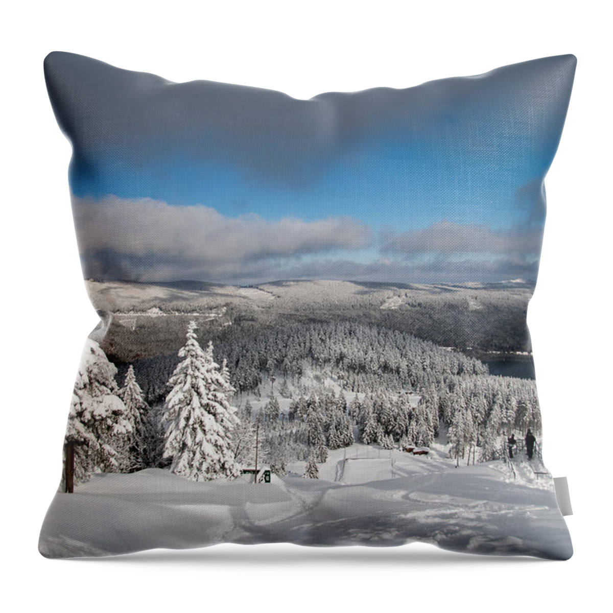 Nature Throw Pillow featuring the photograph on the Wurmberg II by Andreas Levi