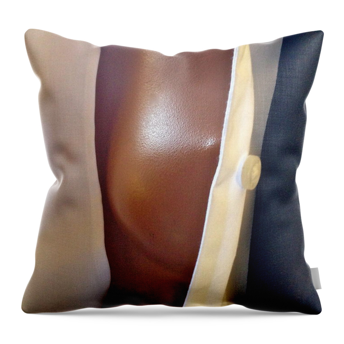 Breast Throw Pillow featuring the photograph One Button Right by Michael Cinnamond