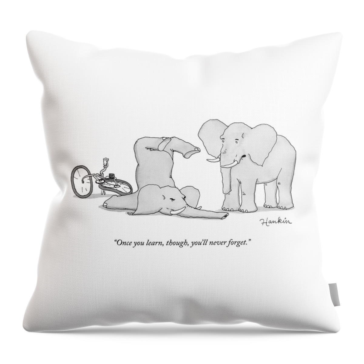 One Elephant Says To Another Elephant Who Throw Pillow