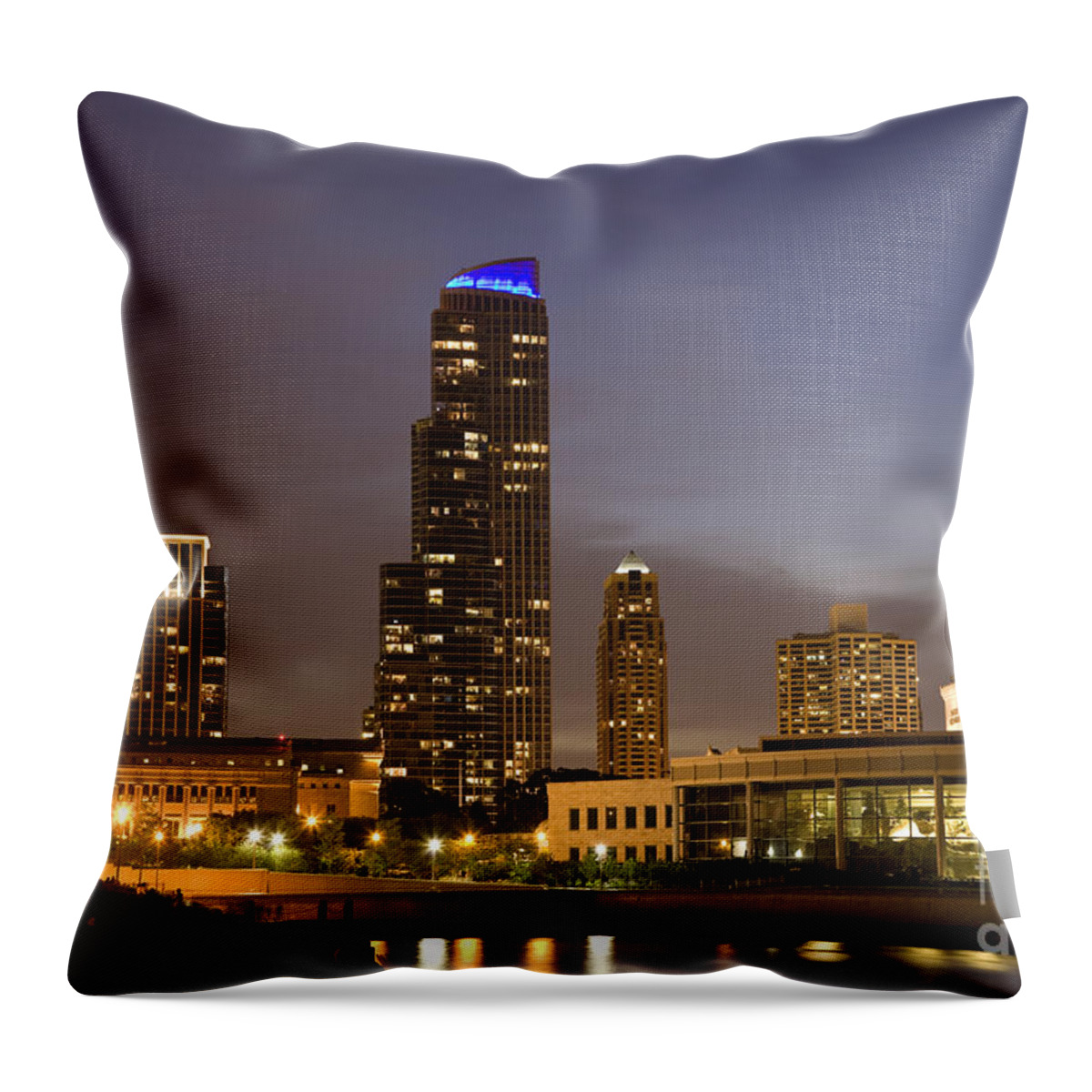 Chicago Throw Pillow featuring the photograph One Museum Park by Timothy Johnson