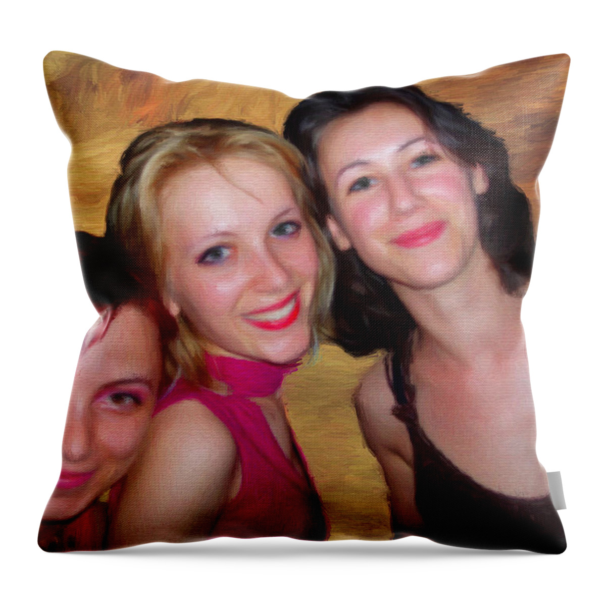 Beautiful Throw Pillow featuring the painting One of Each by Jeffrey Kolker