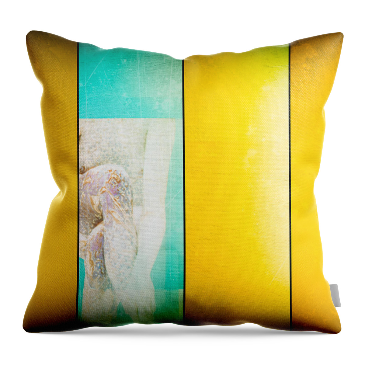 Abstract Throw Pillow featuring the photograph One Of Four by Bob Orsillo