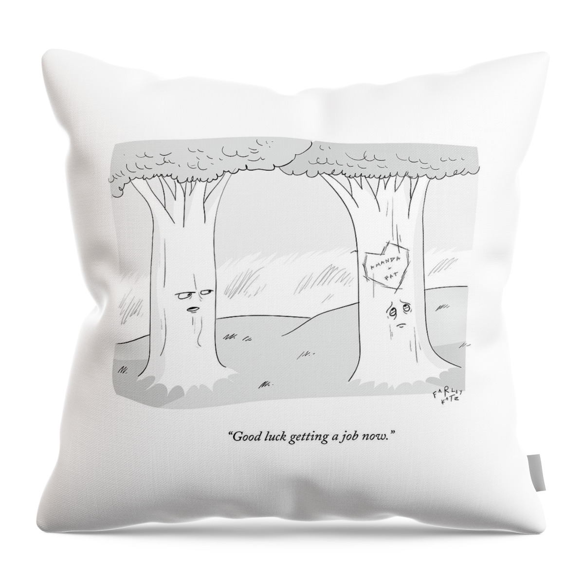 One Tree Speaks To Another Tree Which Has A Love Throw Pillow
