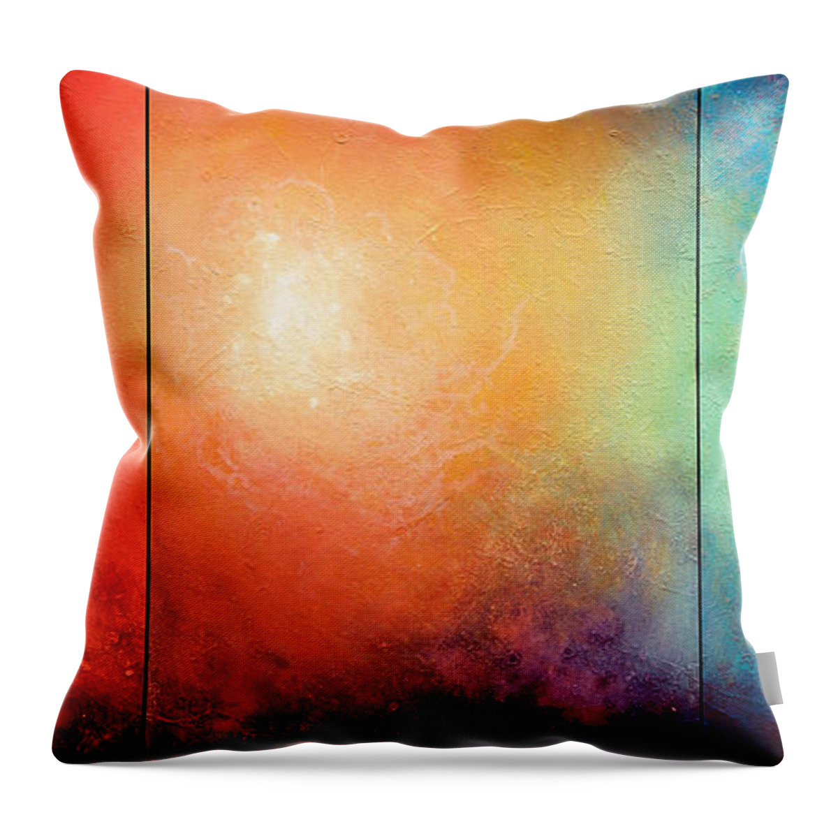 Abstract Throw Pillow featuring the painting One Verse by Jaison Cianelli