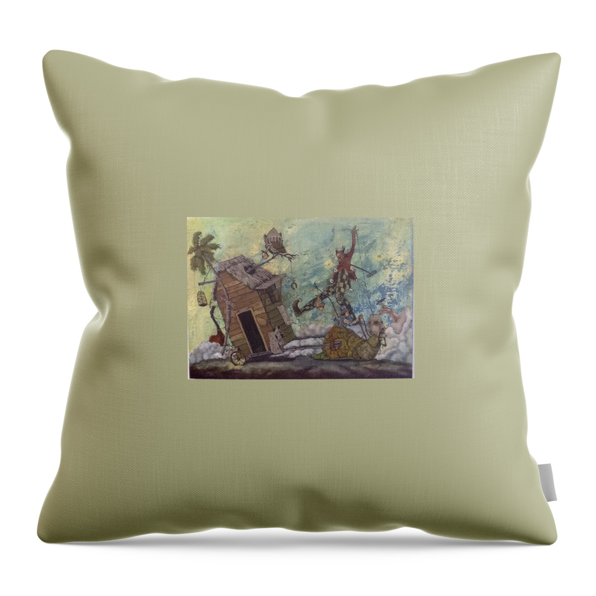 House Throw Pillow featuring the painting Only God Knows by Carlos Rodriguez