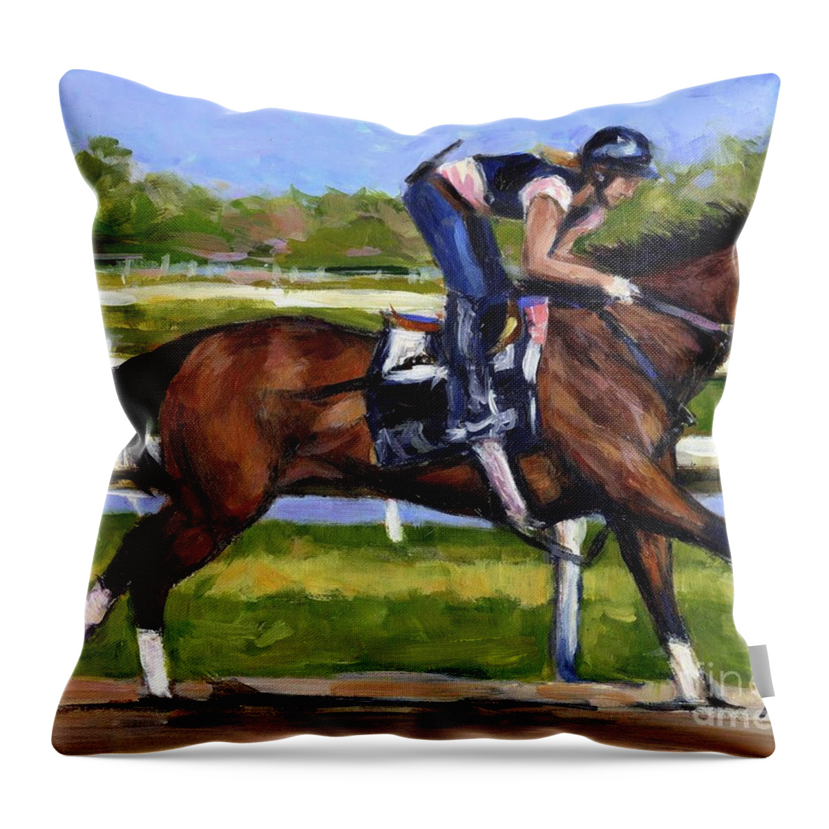 Horse Throw Pillow featuring the painting Onlyforyou by Molly Poole
