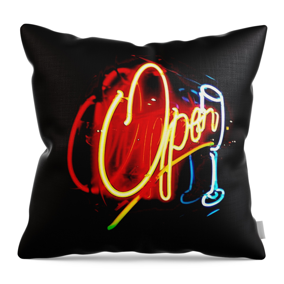 Night Throw Pillow featuring the photograph Open by Daniel Thompson
