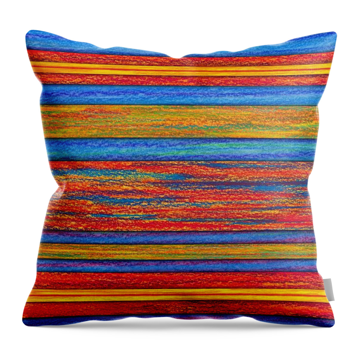 Colored Pencil Throw Pillow featuring the painting Opposites Divide by David K Small