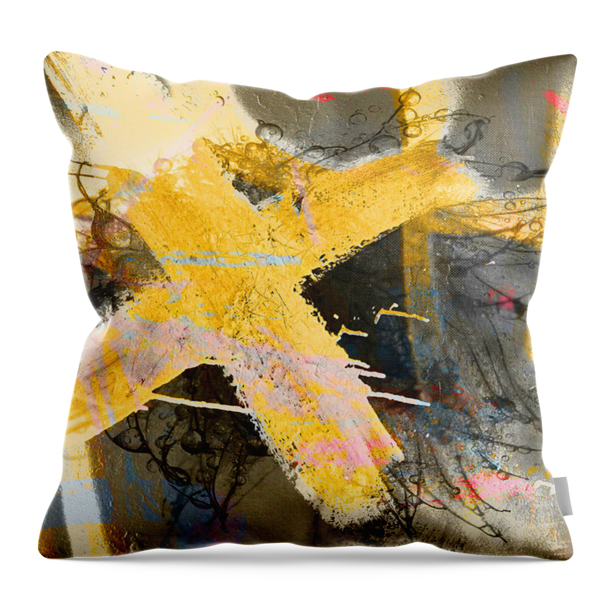 Abstract Throw Pillow featuring the photograph Oppositional Defiant by J C