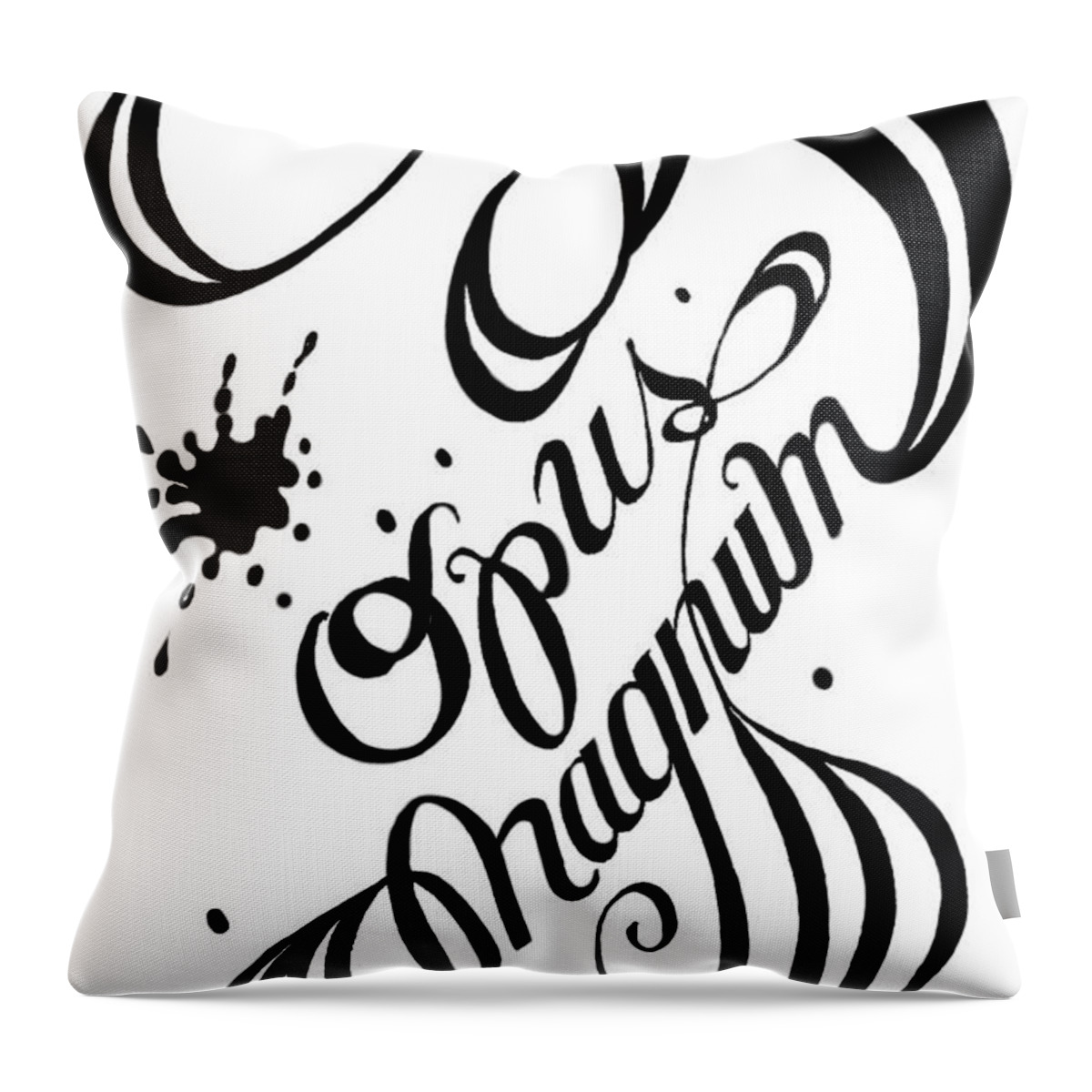 Opus Magnum Throw Pillow featuring the digital art Opus Magnum by Carol Jacobs