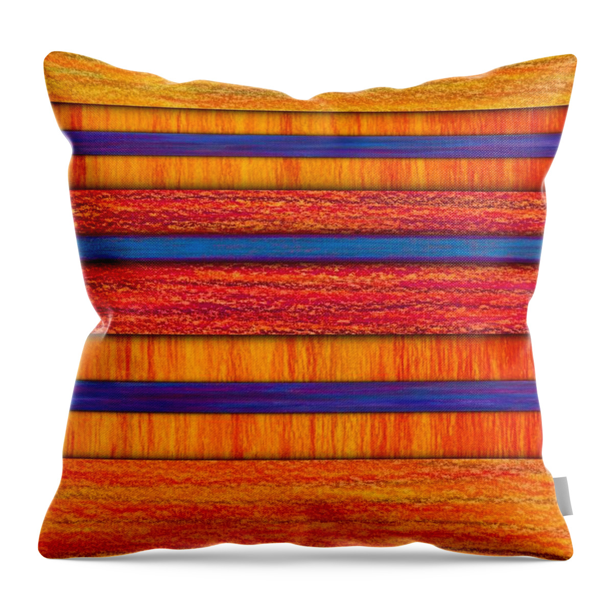 Colored Pencil Throw Pillow featuring the painting Orange and Blueberry Bars by David K Small