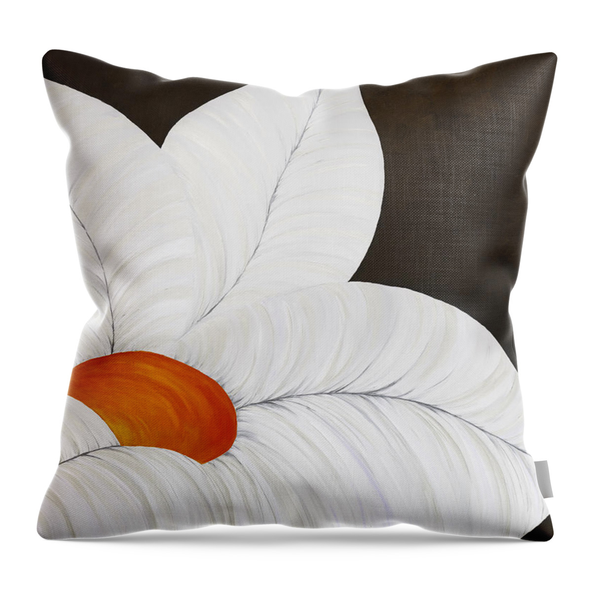 Flower Throw Pillow featuring the painting Orange Crush by Tamara Nelson