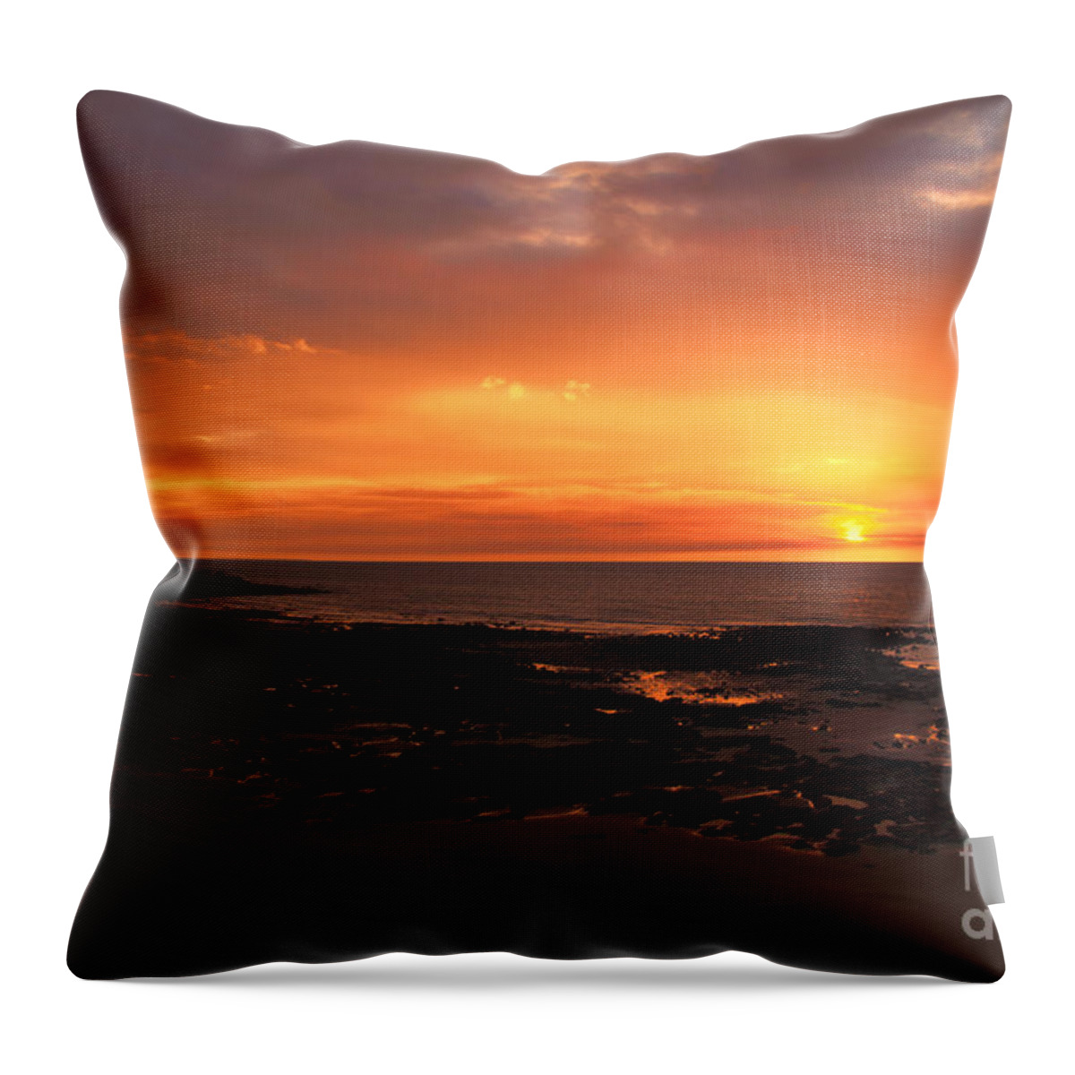 Orange Throw Pillow featuring the photograph Orange Sky by Douglas Barnard