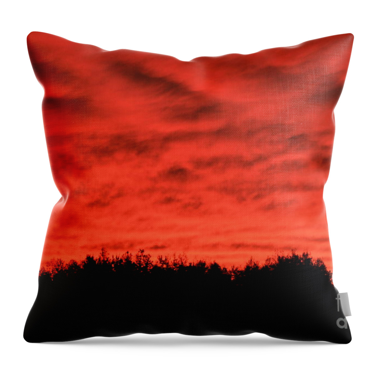 Sunset Throw Pillow featuring the photograph Orange Sunset Glow by Kathy DesJardins