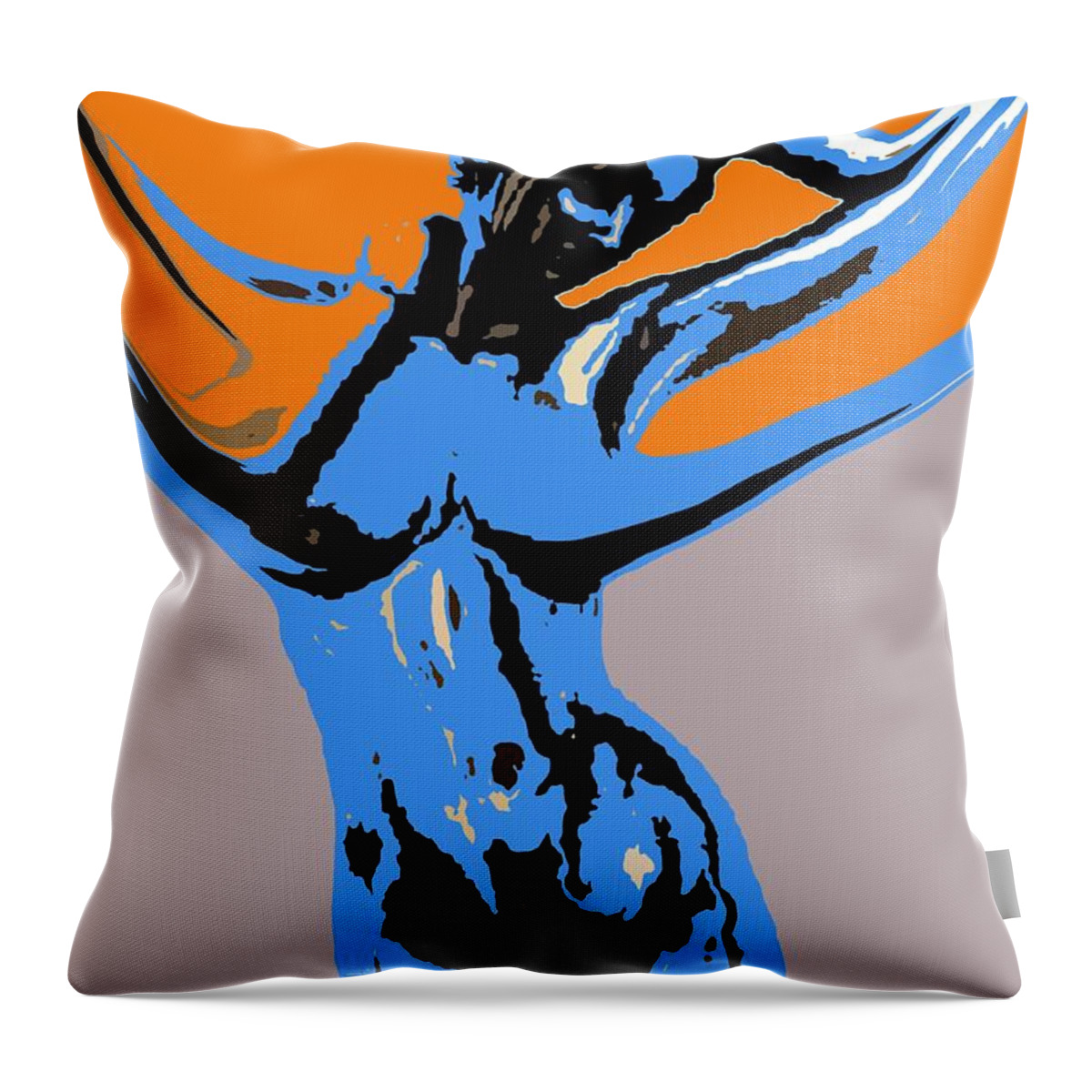 Pietyz Throw Pillow featuring the digital art Orange Wine by Piety Dsilva