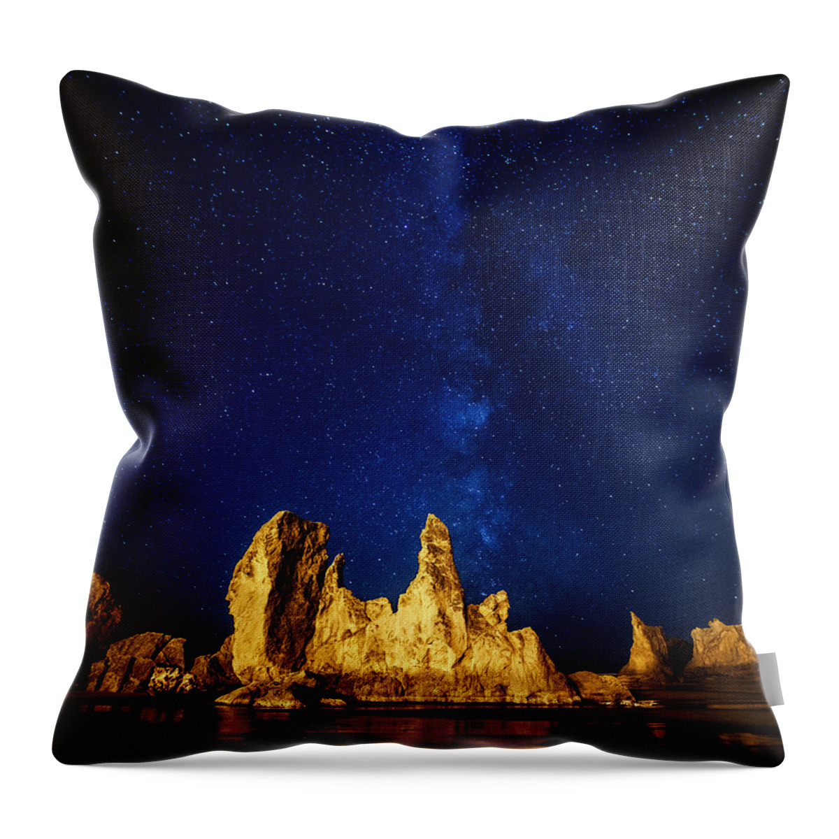 Stars Throw Pillow featuring the photograph Oregon Nights by Darren White