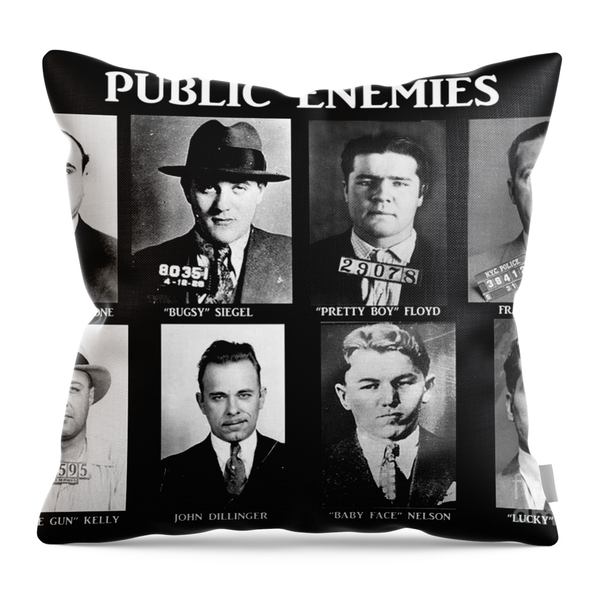 Original Gangsters - Public Enemies Throw Pillow featuring the photograph Original Gangsters - Public Enemies by Paul Ward