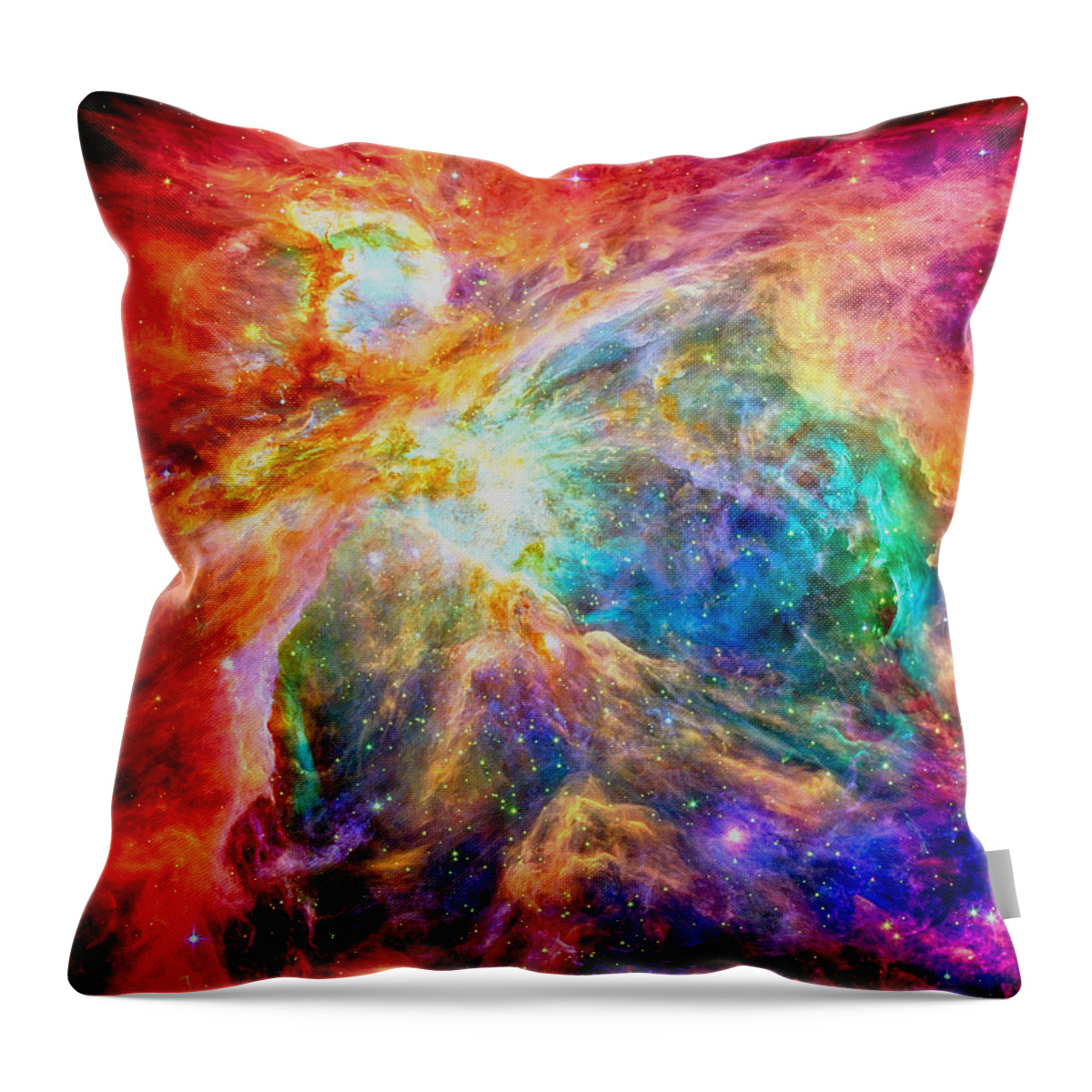 Orion Throw Pillow featuring the painting Orions heart-where the stars are born by Eti Reid
