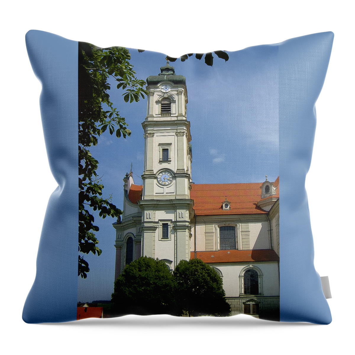 Ottobeuren Throw Pillow featuring the photograph Ottobeuren Abbey by Jenny Setchell