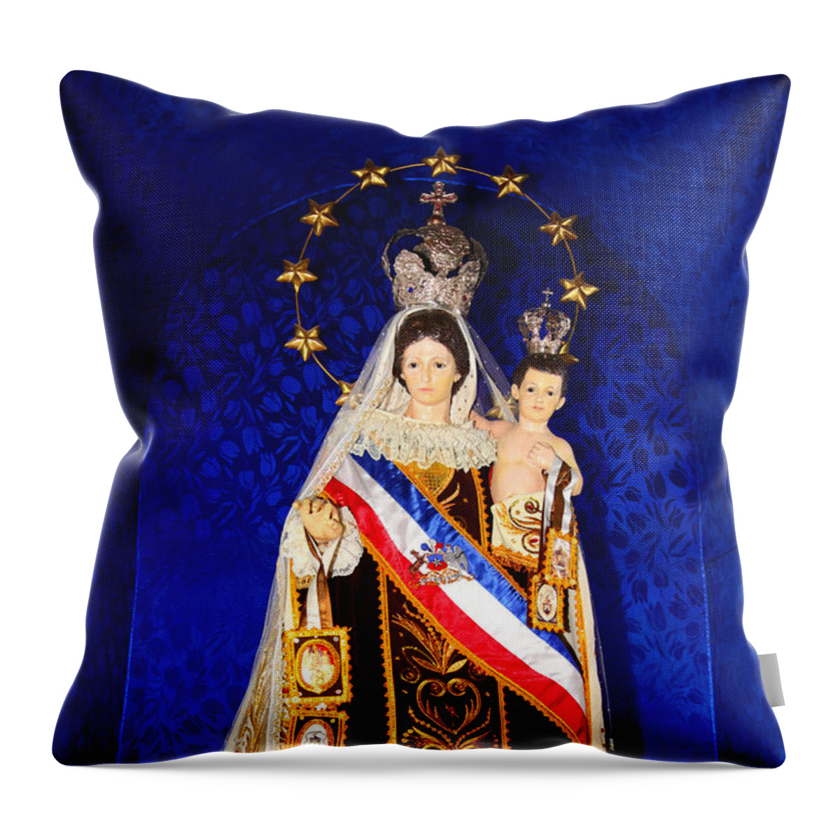Chile Throw Pillow featuring the photograph Our Lady of Mount Carmel Chile by James Brunker