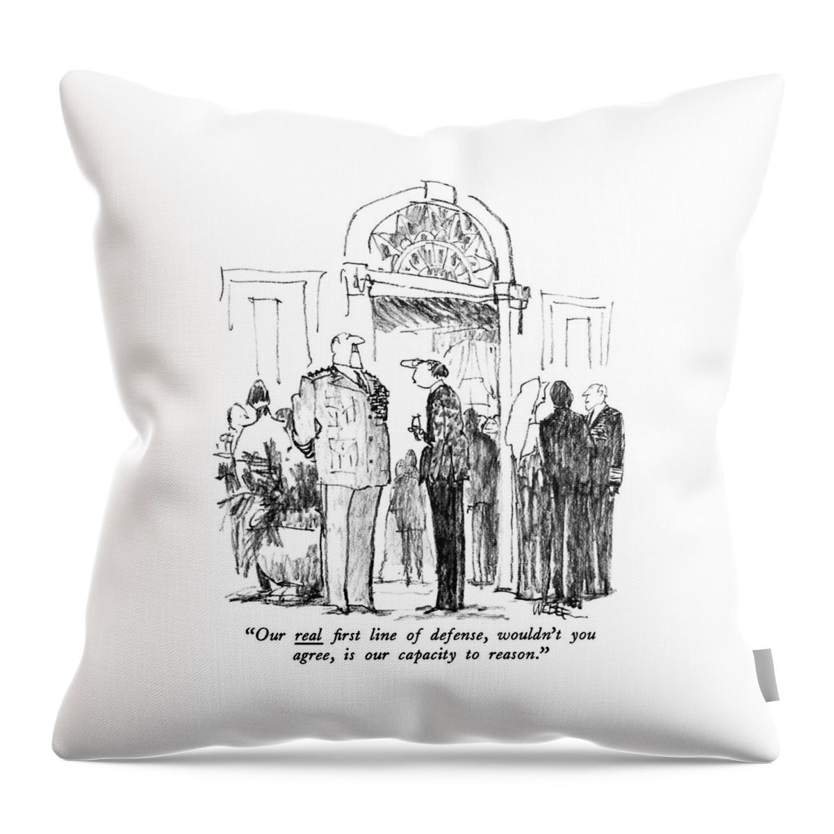 Our Real First Line Of Defense Throw Pillow