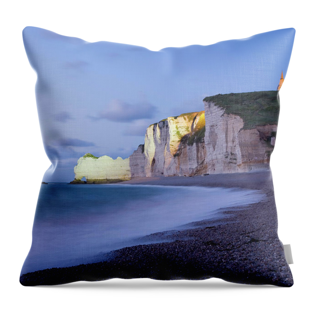 Water's Edge Throw Pillow featuring the photograph Outlook From Shoreline At Dusk To by David C Tomlinson