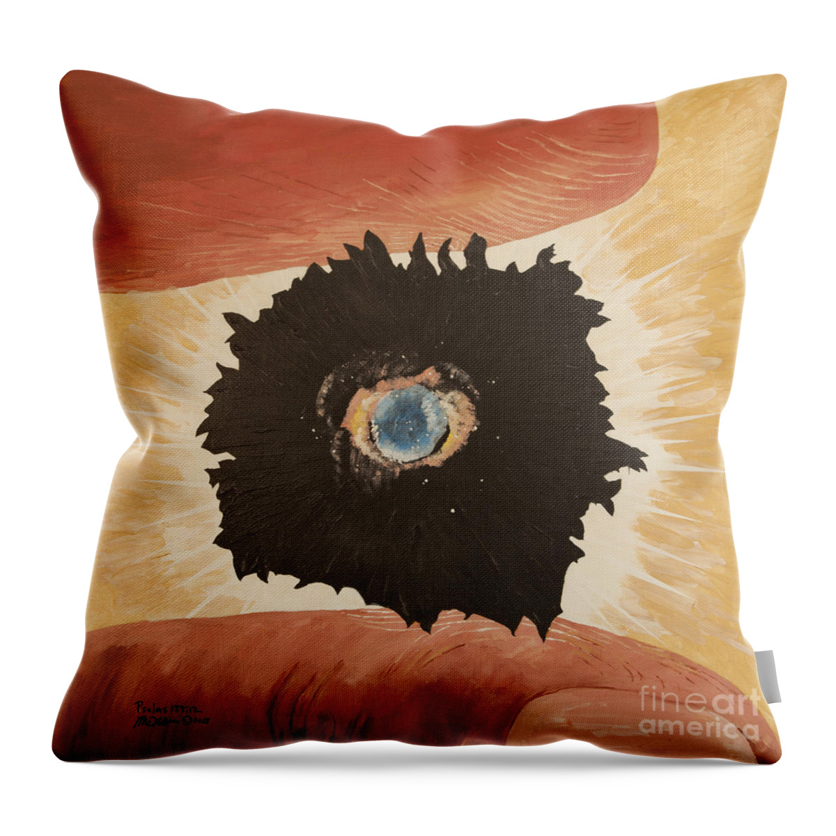 Eye Of God Throw Pillow featuring the painting Outside Time by Mark Robbins