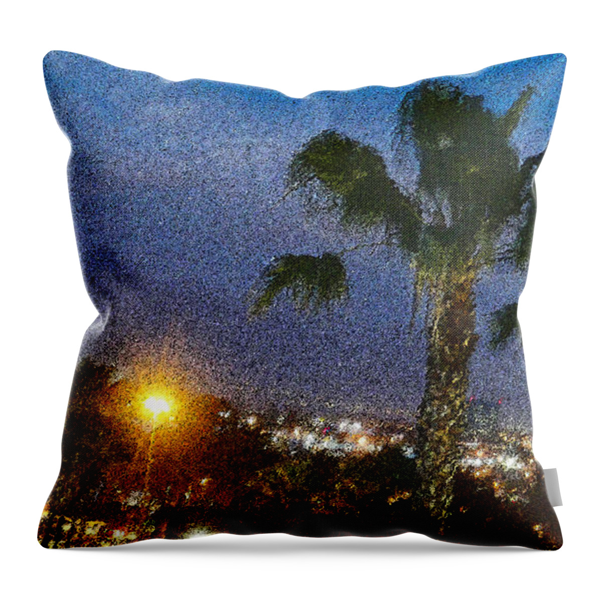 Over The Luckman Throw Pillow featuring the photograph over the Luckman AT My CSU L.A. by Kenneth James