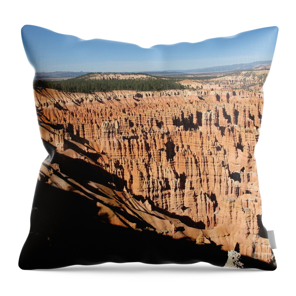Mountians Throw Pillow featuring the photograph Overview At Bryce Canyon by Christiane Schulze Art And Photography