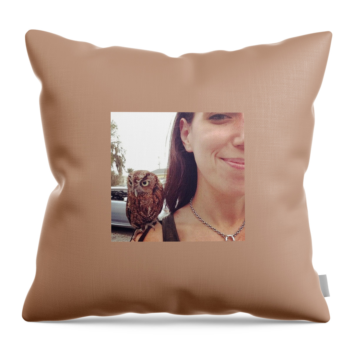 Giddy Throw Pillow featuring the photograph I think it's true love. by Katie Cupcakes