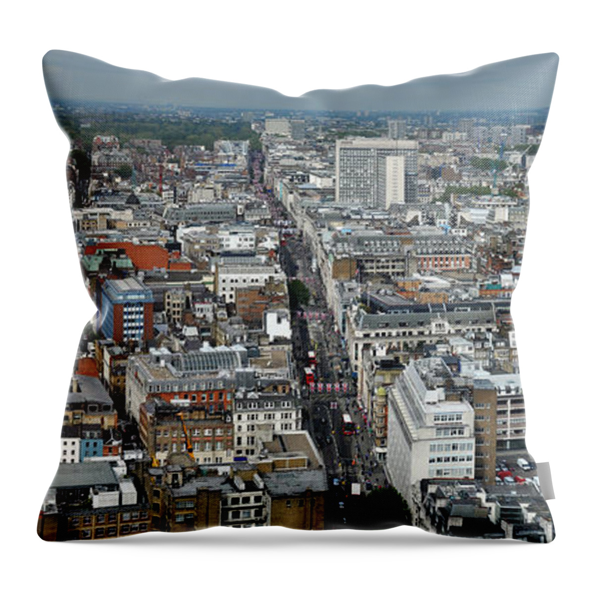 Vertical Throw Pillow featuring the photograph Oxford Street Vertical by Matt Malloy