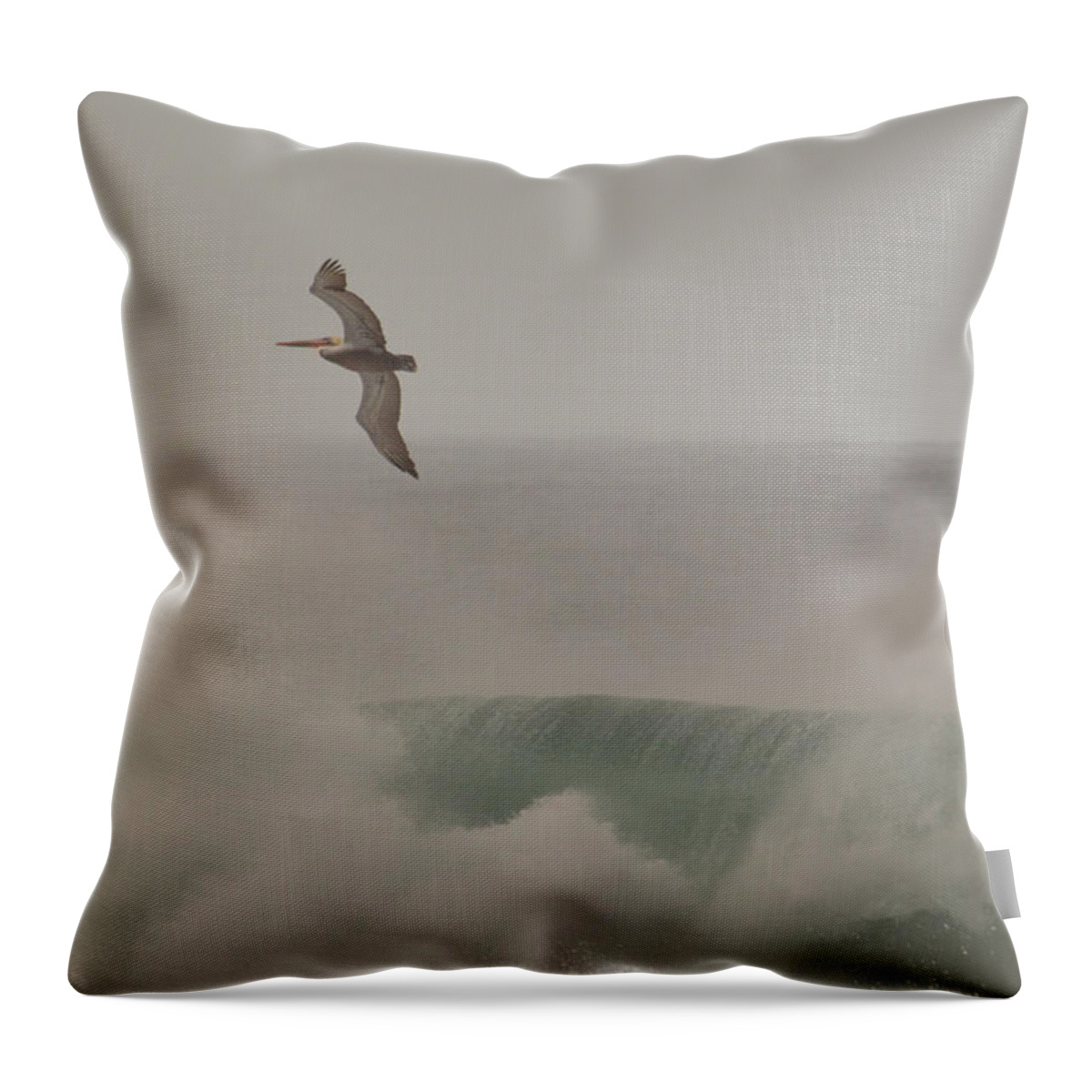 Pelican Throw Pillow featuring the photograph Pacific Crest by Al Swasey