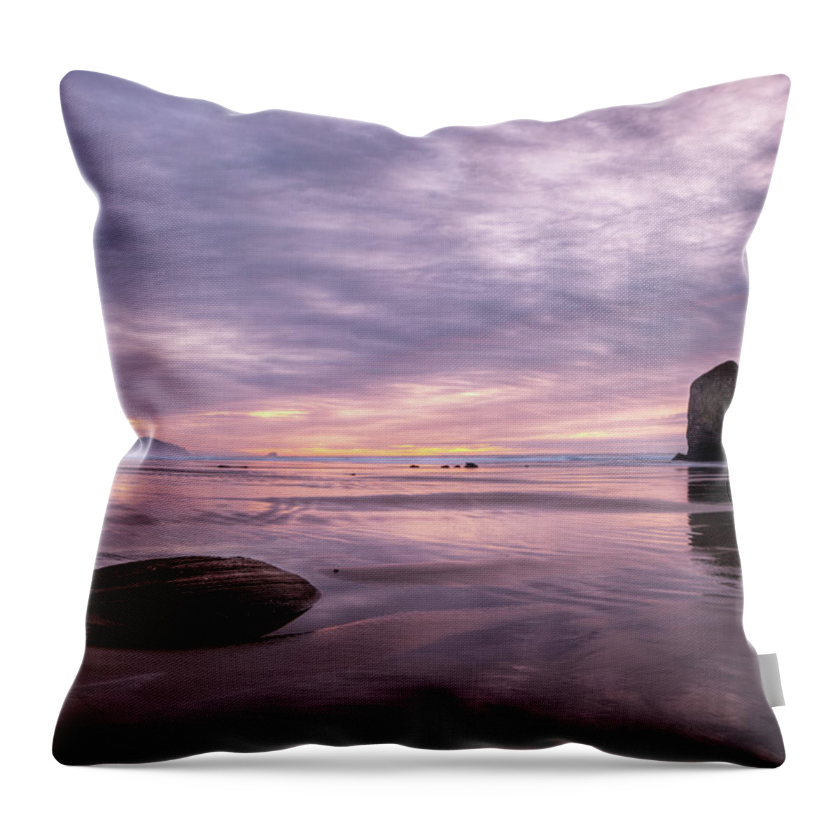 Seascape Throw Pillow featuring the photograph Pacific Ocean Sunset by Bike maverick