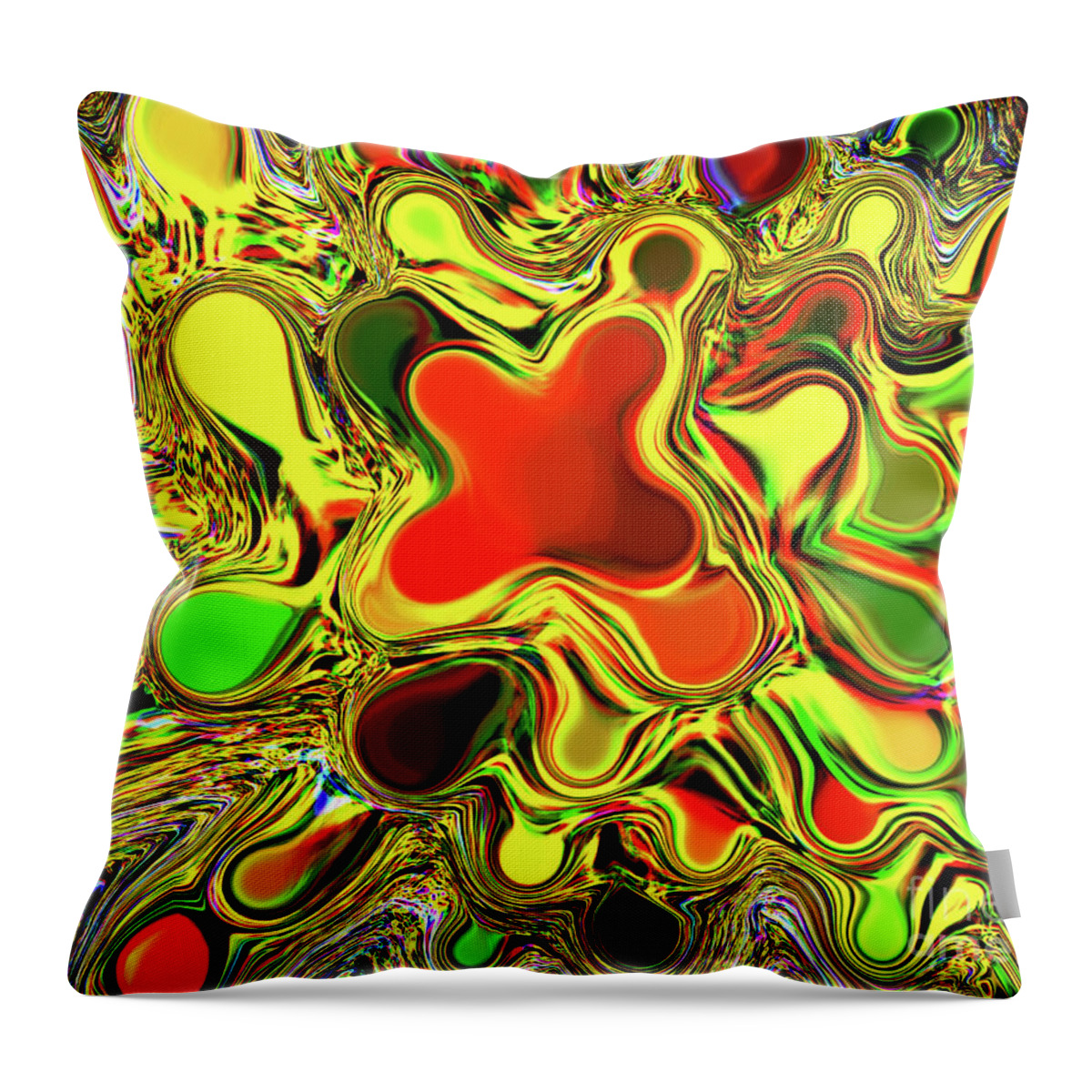 Orange Throw Pillow featuring the photograph Paint Ball Color Explosion by Andee Design