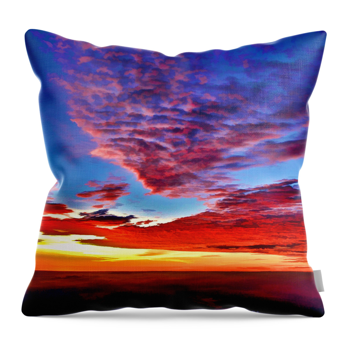 Painted Heavens Throw Pillow featuring the photograph Painted Heavens by Adam Olsen